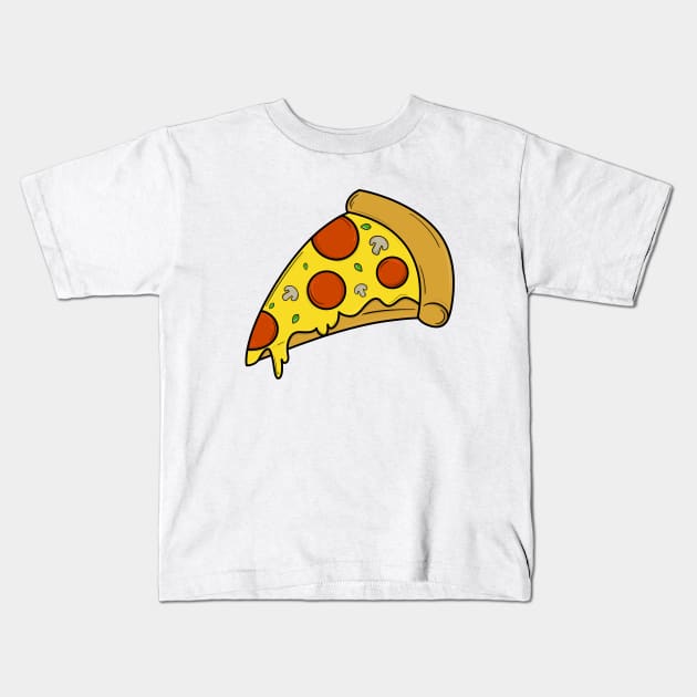 Pizza Slice Kids T-Shirt by ShutterStudios